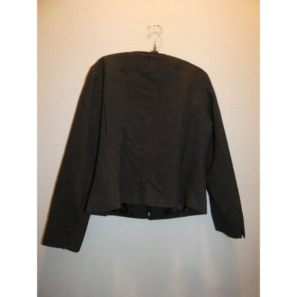 Women's Black and White Short Jacket, Size 12, Pendleton, Virgin Wool - Picture 5 of 7